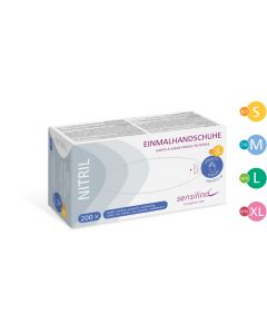 Nitril 200 St/Box Sensilind Einmalhandschuhe Premium, violett, puderfrei, unsteril, 
